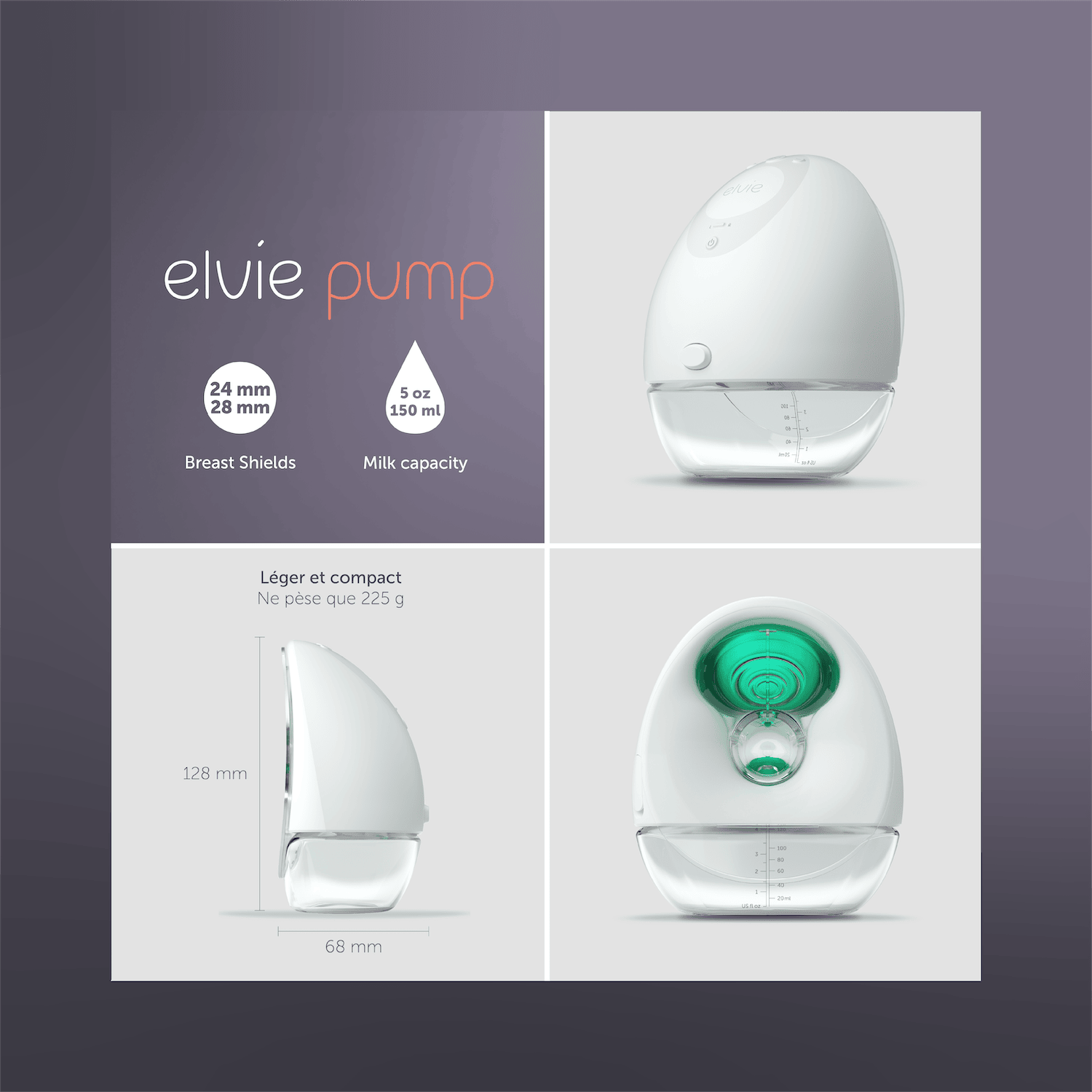 Elvie Pump - Elektrische Milchpumpe (Double)