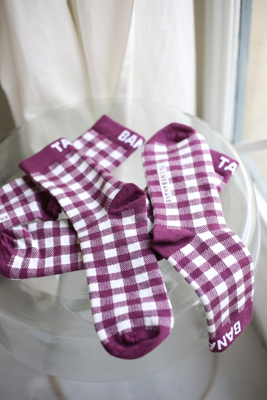 Socken Vichy Lila