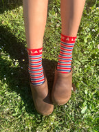 Socken Face à la mère gestreift