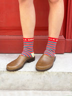 Socken Face à la mère gestreift