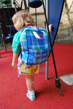 Kinderrucksack Blaukariert