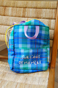 Kinderrucksack Blaukariert