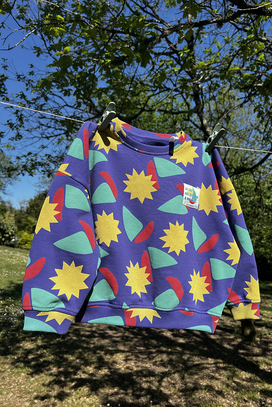 Kids-Sweatshirt "Le ciel les oiseaux et ma mère"
