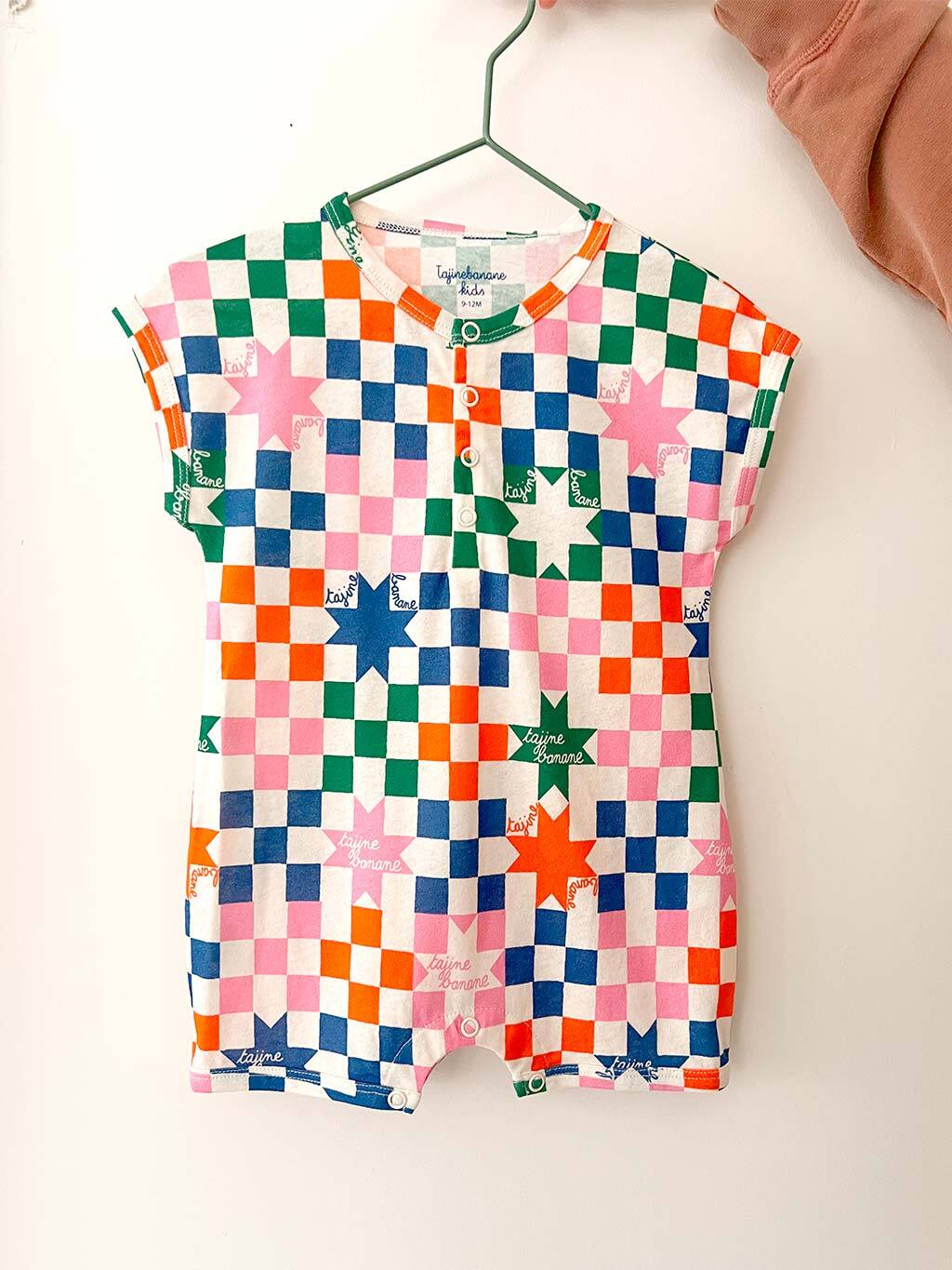 Strampler Damier 