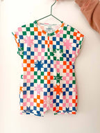 Strampler Damier 