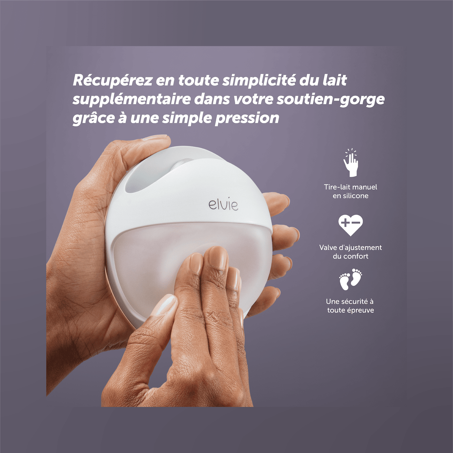 Elvie Curve - Manuelle Silikon-Milchpumpe